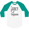I Wear Grey For My Husband (Brain Cancer Awareness) 3/4 Sleeve Shirt