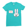 meh bunny Ladies Fitted T-Shirt
