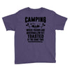 Camping Where Friends And Marshmallow Get Toasted At The Same Time Youth Tee