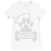 personalized paw halo Ladies Fitted T-Shirt