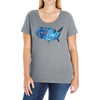 4th of July Ladies Curvy T-Shirt
