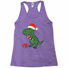 christmas dinosaur Racerback Tank