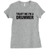 trust me i'm a drummer drum sticks music musician band rock cool geek Ladies Fitted T-Shirt