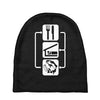 v2 eat sleep fish Baby Beanies