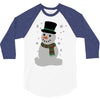 christmas snowman 3/4 Sleeve Shirt