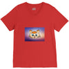 Orange cat V-Neck Tee