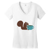 coffe squirrel Women's V-Neck T-Shirt