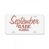 September Babe Libra License Plate