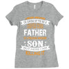 Super Cool Father Of A Freaking Awesome Son Ladies Fitted T-Shirt