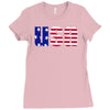 american freedom flag Ladies Fitted T-Shirt