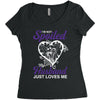 i'm not spoiled my husband just loves me Women's Triblend Scoop T-shirt