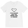 i've fallen for you hook line &amp; sinker V-Neck Tee