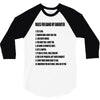 rules for dating my daughter shirt t shirt perfect father's gift 3/4 Sleeve Shirt