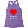 nerd shirt design  herz f&uuml;r nerds computer gaming fun big bang minecr Racerback Tank