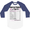 December Girl Facts Capricorn 3/4 Sleeve Shirt