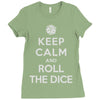 keep calm and roll the dice Ladies Fitted T-Shirt