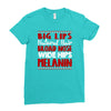 big lips natural hair Ladies Fitted T-Shirt