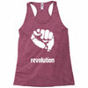 power to the people fist revolution Racerback Tank