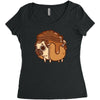 pancake pug Women's Triblend Scoop T-shirt