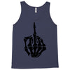 middle finger skeleton bone skull grafitti art Tank Top