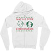golden christmas Zipper Hoodie