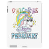 unicorns are born in february cute unicorn iPad 3 and 4 Case