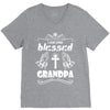 I Am One Blessed Grandpa V-Neck Tee