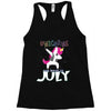 july born unicorns Racerback Tank