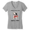 nobody listens to me Women's V-Neck T-Shirt