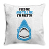 Feed Me and Tell Me I'm Pretty Baby Boy Throw Pillow