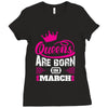 Queens Are Born in March Ladies Fitted T-Shirt