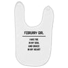 February Girl Baby Bibs