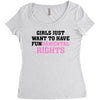 girls just want to have fundamental rights Women's Triblend Scoop T-shirt