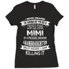 Super Cool Mimi Of A Freaking Awesome Granddaughter Ladies Fitted T-Shirt