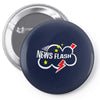 news flash black Pin-back button
