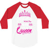 Celebrating With the 4th Birthday Queen 3/4 Sleeve Shirt