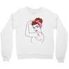 breast cancer girl power Crewneck Sweatshirt