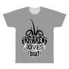 Kraken Loves Boat All Over Men's T-shirt