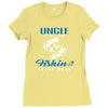 Uncle is my Name Fishing Is My Game Ladies Fitted T-Shirt