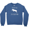 j'peux pas j'ai &eacute;quitation blc Crewneck Sweatshirt