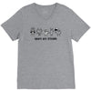 space are friends black V-Neck Tee