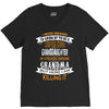 Super Cool Granddaughter Of A Freaking Awesome Grandma V-Neck Tee