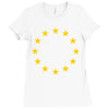 EU Stars Europe, European Union Flag, Symbol, Sign Ladies Fitted T-Shirt