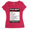 funny stag night checklist, ideal gift, christmas present Women's Triblend Scoop T-shirt