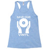 save our vinyl dj club Racerback Tank