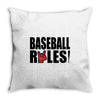 baseball rules Throw Pillow