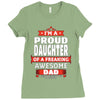 proud daughter dad Ladies Fitted T-Shirt