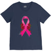 breast cancer pink ribbon V-Neck Tee