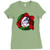 christmas wreath bluebie bust by bluekazenate Ladies Fitted T-Shirt