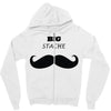 big stache Zipper Hoodie